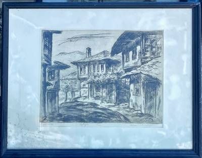 Картина офорт 7/10 в рамка