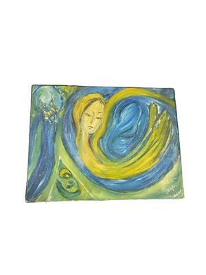 Картина масло, платно дъгата на щастието