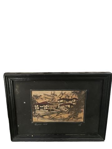 молив , хартия в рамка: Широката лъка