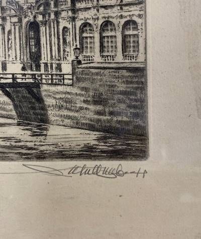 Картина графика върху картон с рамка и стъкло