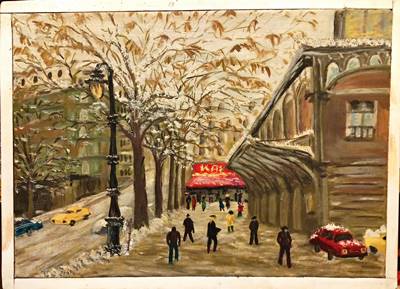 Картина масло върку платно с рамка