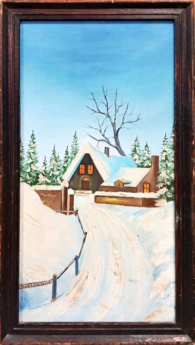 Картина масло върку фазер с рамка