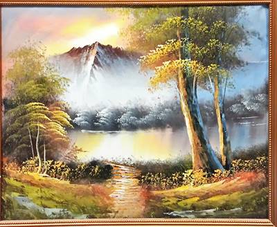 Картина масло върху платно с рамка (499)