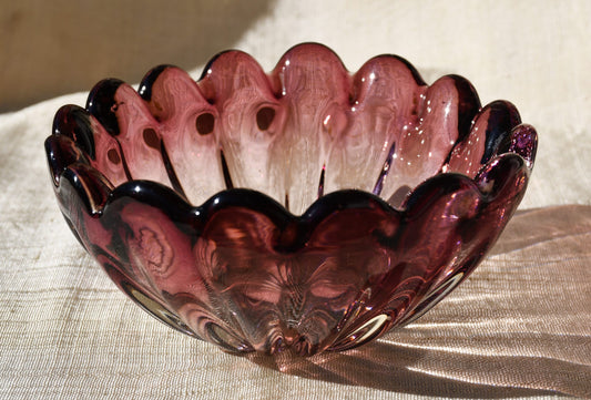 Стъклена винтидж купа "Orrefors" (Швеция)