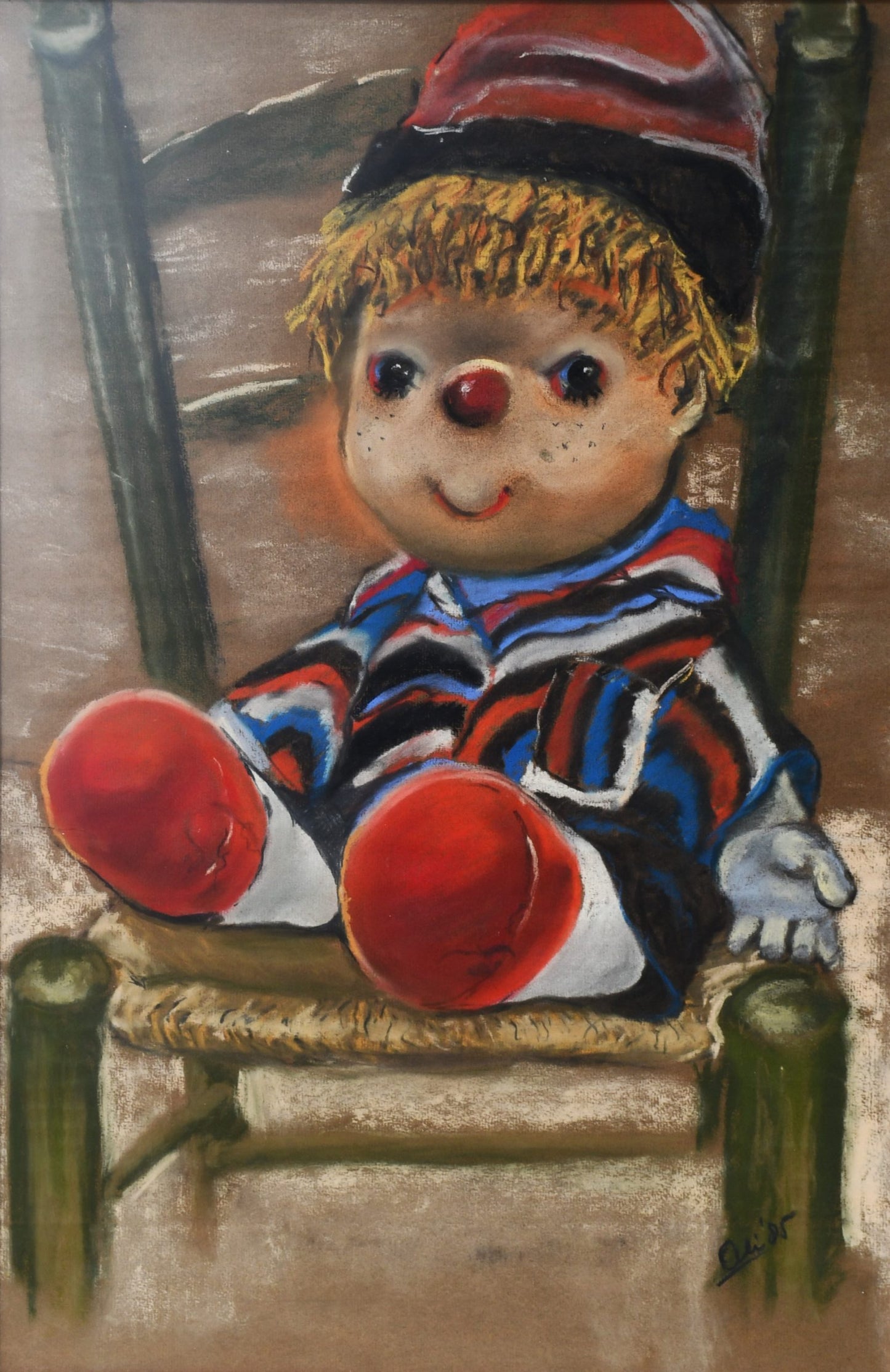 "Моят най-добър приятел", пастел, подписана