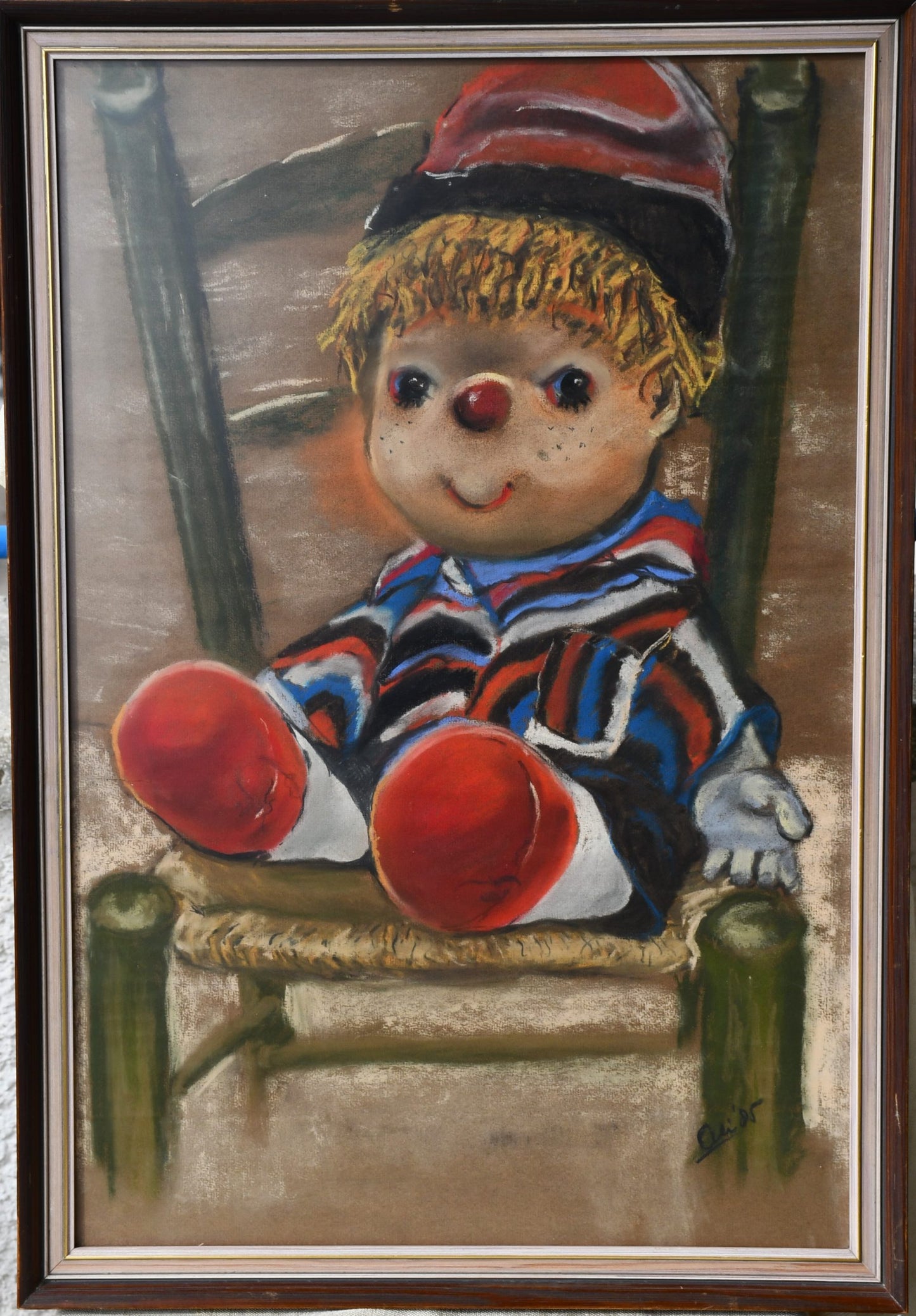 "Моят най-добър приятел", пастел, подписана