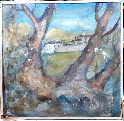 Картина върху платно, масло - за реставрация