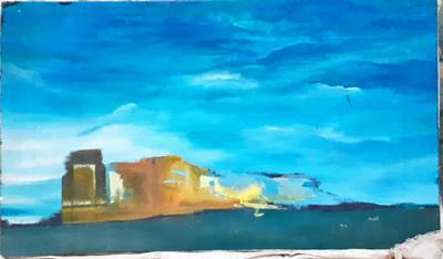 Картина върху платно, масло - от 80-те год.