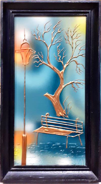 Картина смесена техника - "Очакване", Иван П. Тодоров