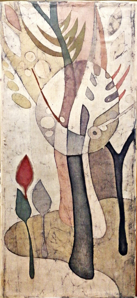 Картина върху платно, бродерия с фина коприна