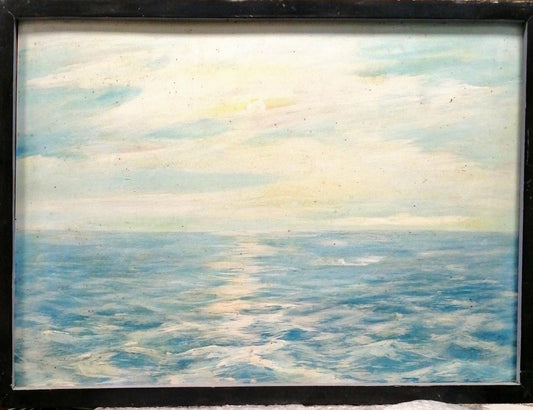 Картина върху фазер с рамка, масло - Радослав василев " Морско утро"