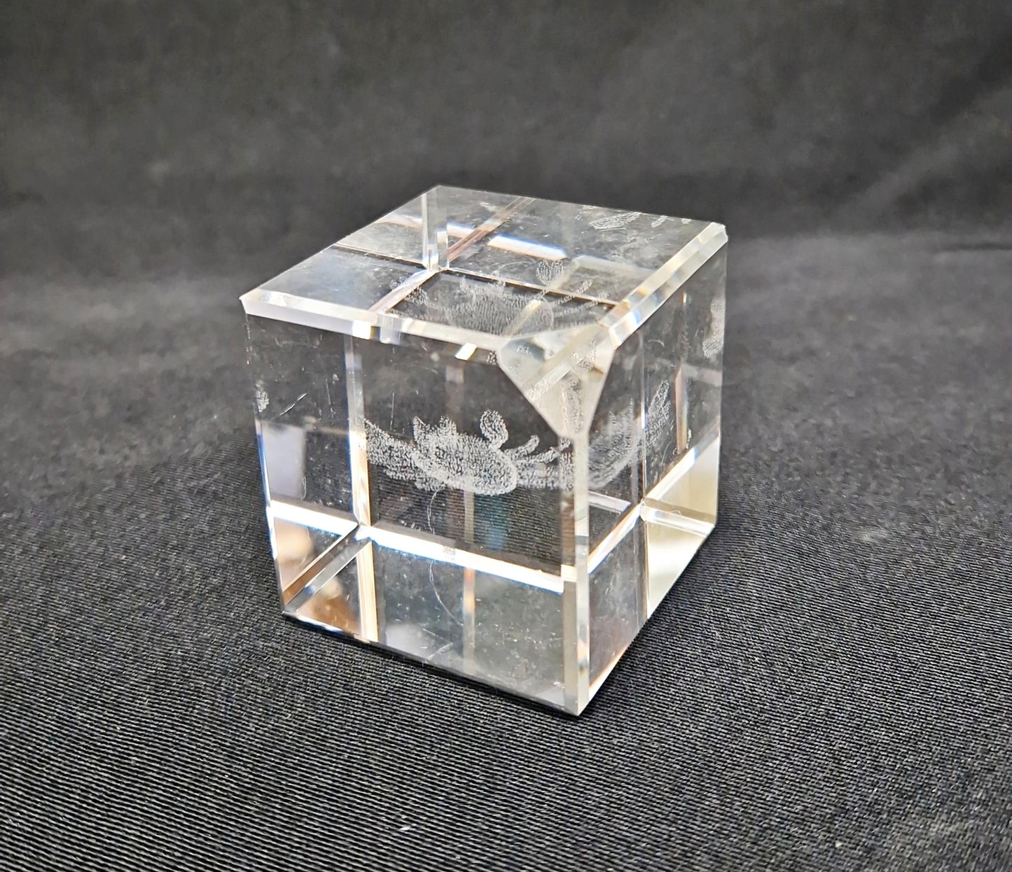 Статуетка рак - стъкло