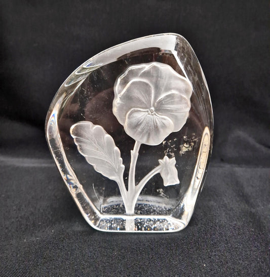 Статуетка цвете - стъкло