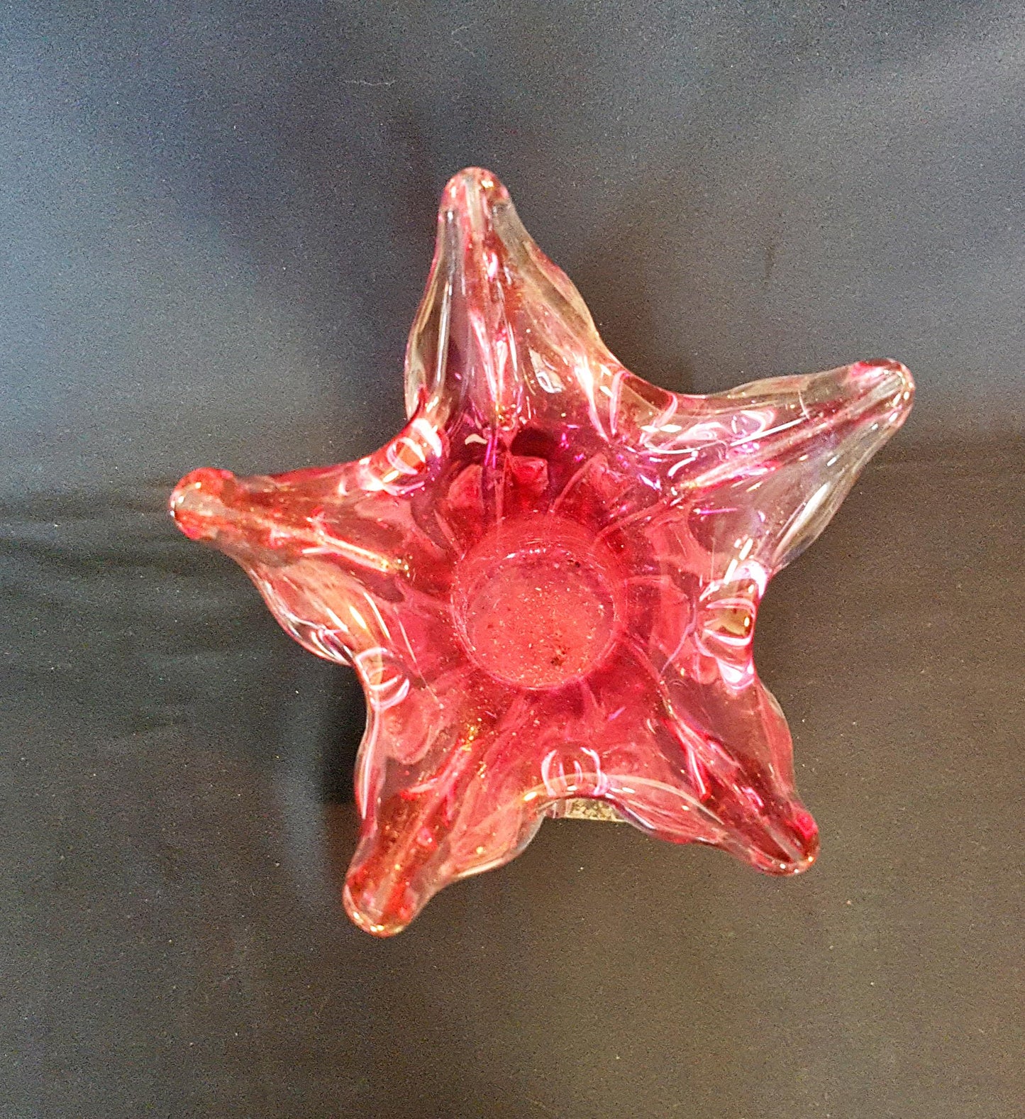 Стъклена ваза с мраморен постамент Murano