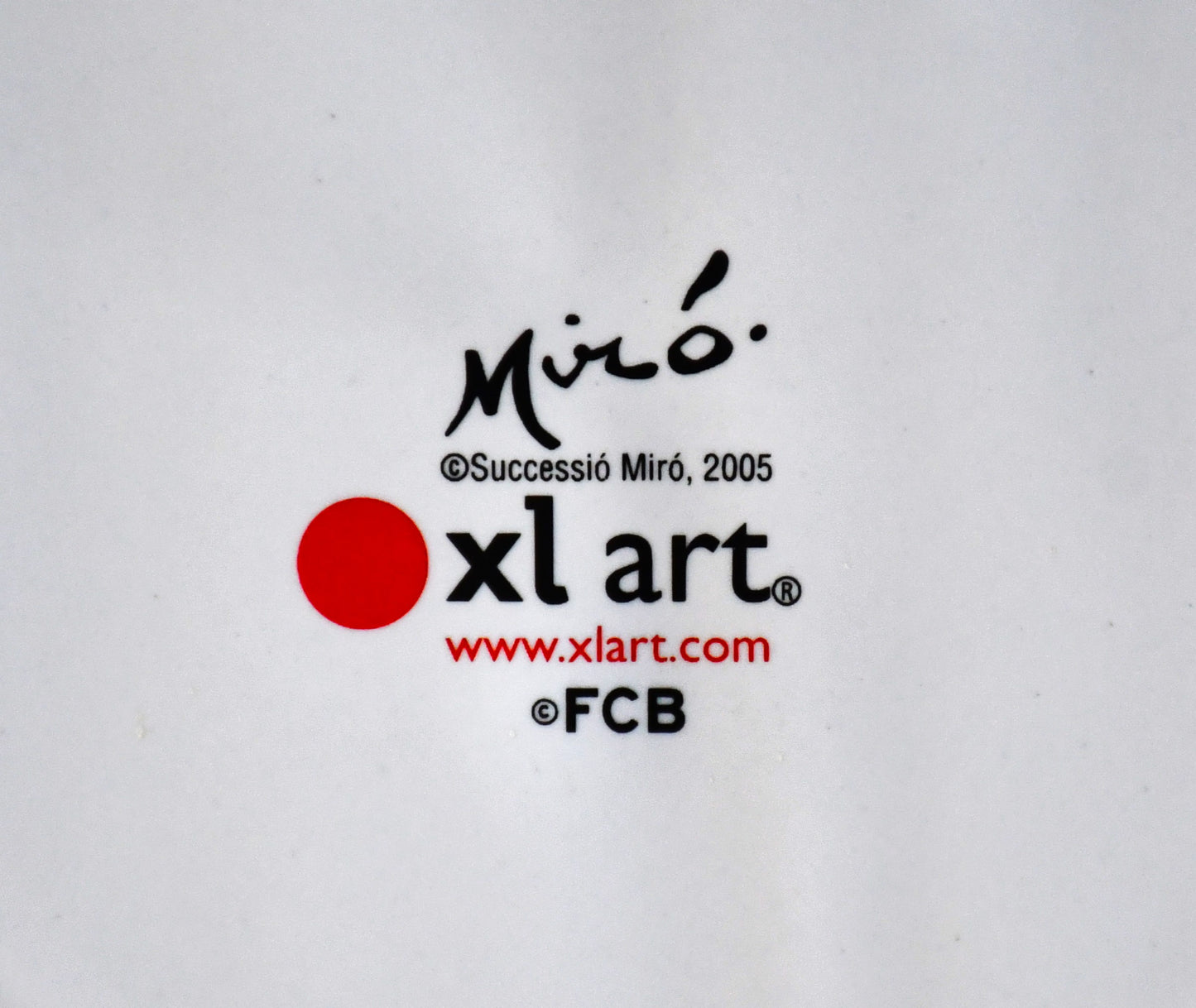 Колекционна декоративна чиния Joan Miro - FC Barcelona, XL Art, 2005