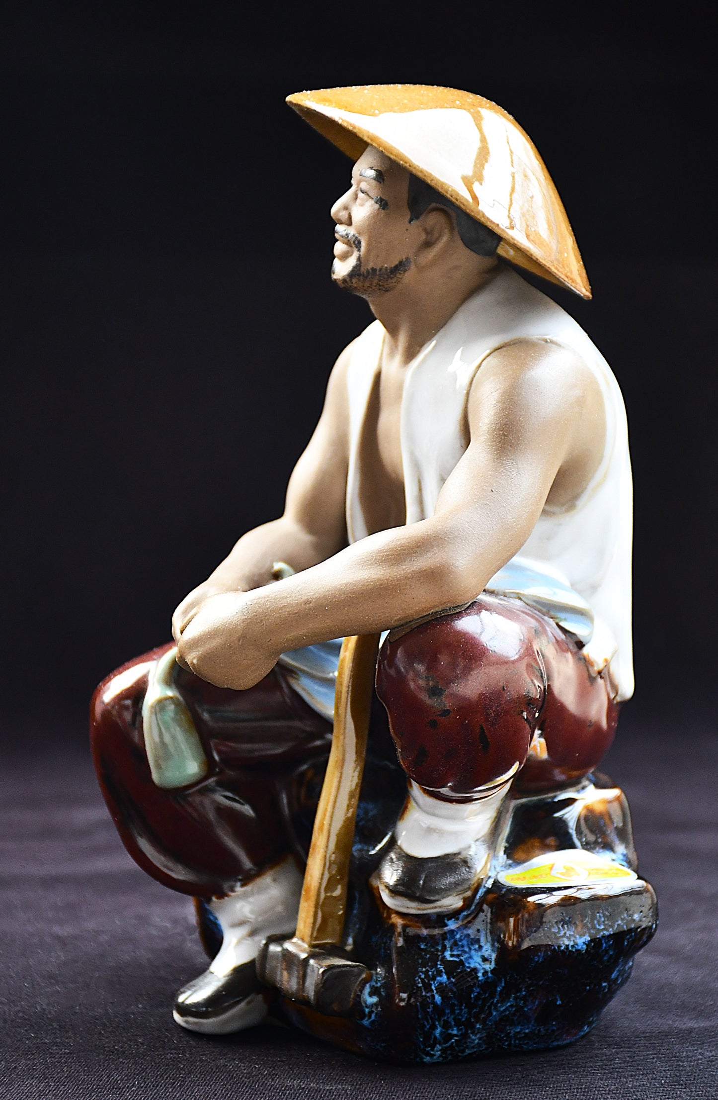 "Време за отдих" - керамична скулптура Shiwan Artistic Ceramic Factory, Китай, 1970-те