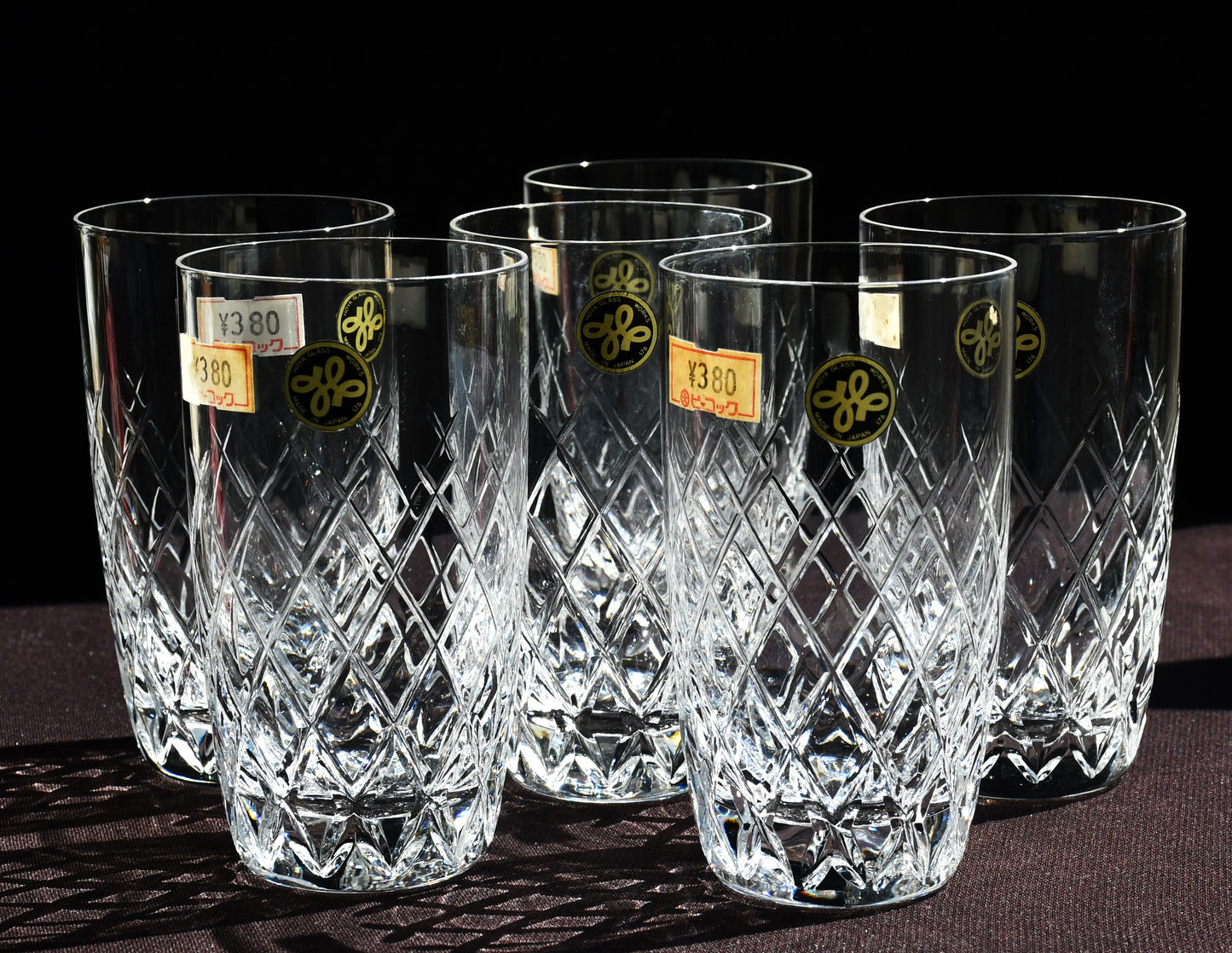 Комплект 6 кристални чаши Hoya Glass Works - изглед отзад
