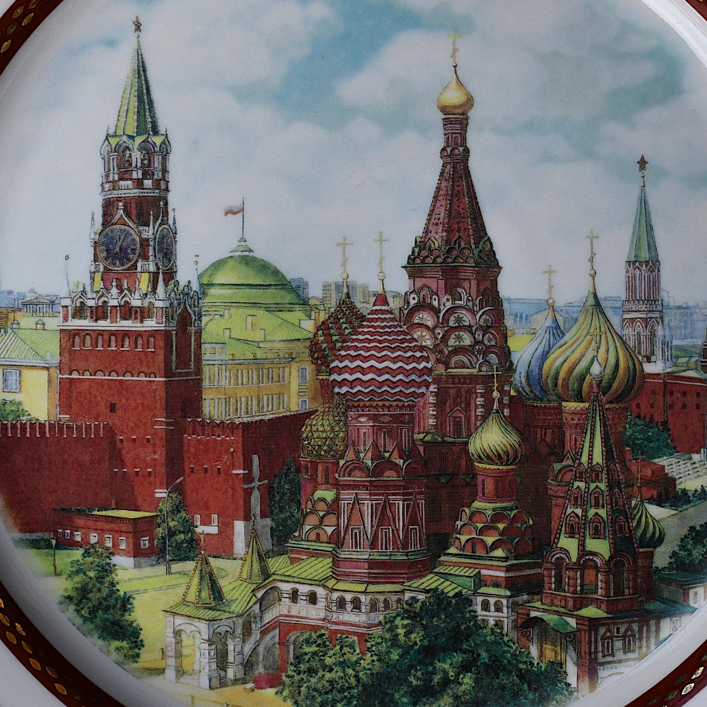 Декоративна чиния "Россия", Дулево, Москва/Кремъл, 2010 г.