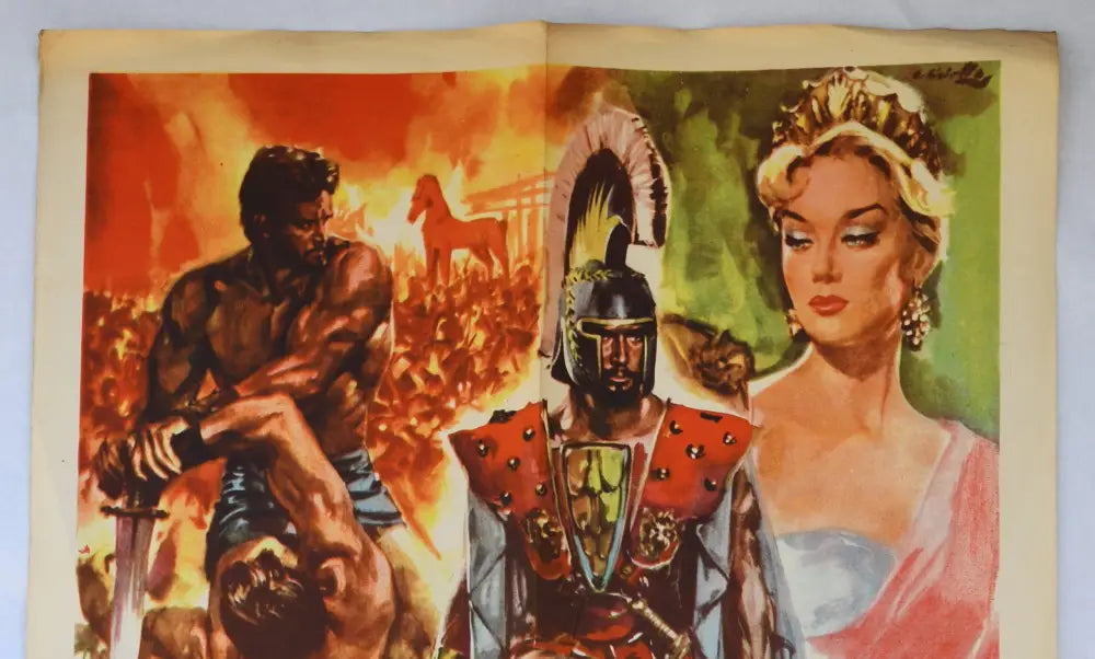 Архивен киноплакат за ’Троянската война’ - 1961 г. - antique