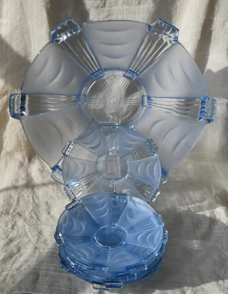Art Deco сервиз за торта Stölzle - antique