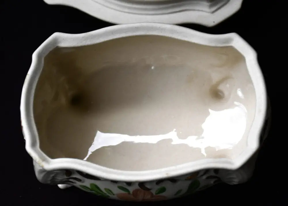 Българска кутия за бижута - фаянс - antique