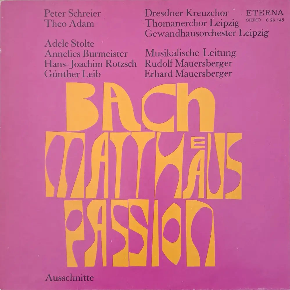 Bach: Matthaus-Passion - antique