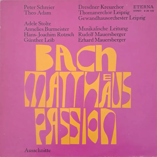 Bach: Matthaus-Passion - antique