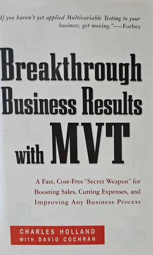 Breakthrough Business Results with MVT - Книги