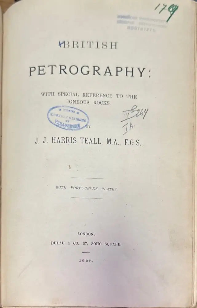 British Petrography: with special reference to the igneous rocks. With 47 plates - Книги