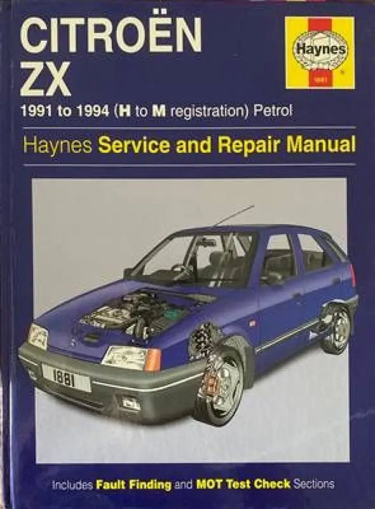 Citroën ZX 1991 to 1994 (H to M registration) Petrol Owners Workshop Manual - Книги