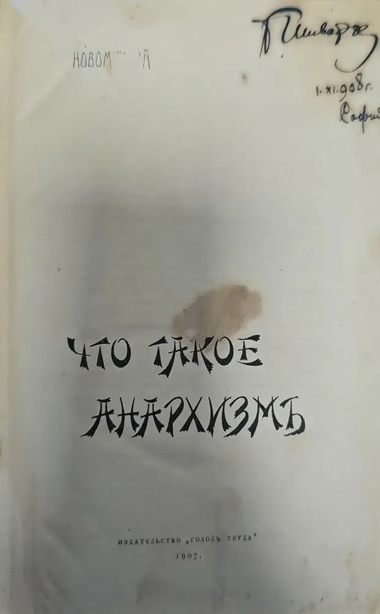 Что такое анархизмь - Книги
