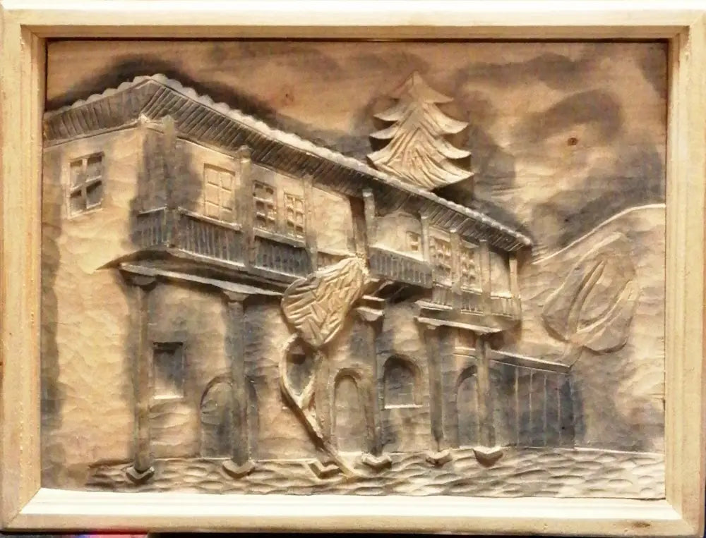 Дърворезба с рамка - antique