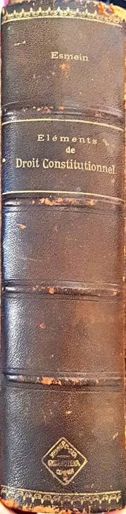 Éléments de Droit Constitutionnel Français et Comparé (1103) - Книга