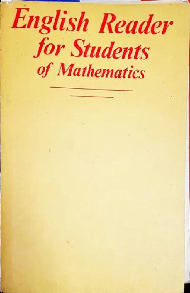 English Reader for Students of Mathematics - Книги