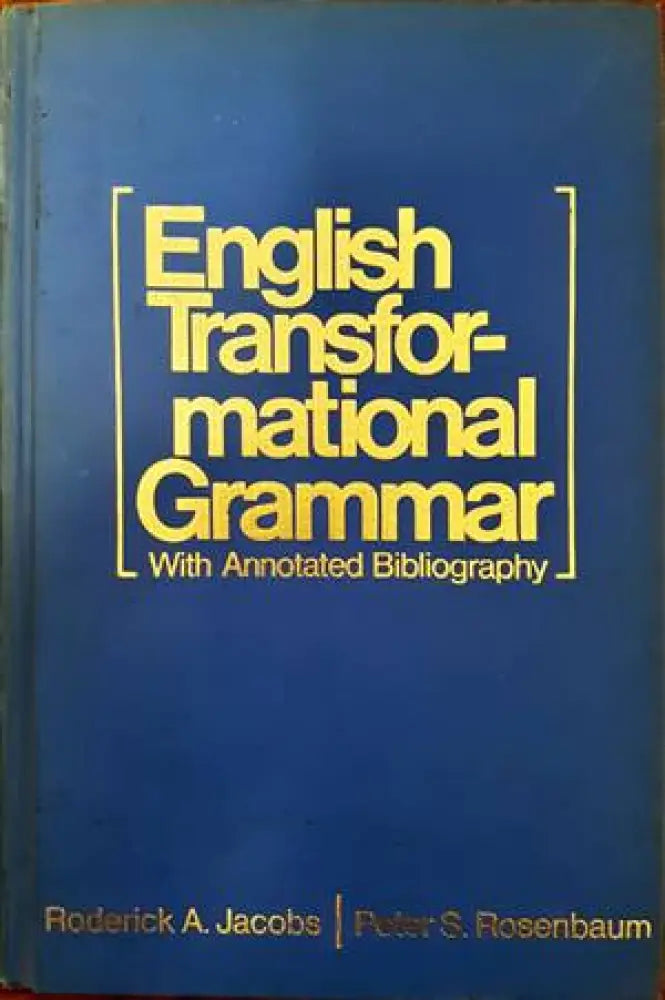 English transformational grammar - Книги
