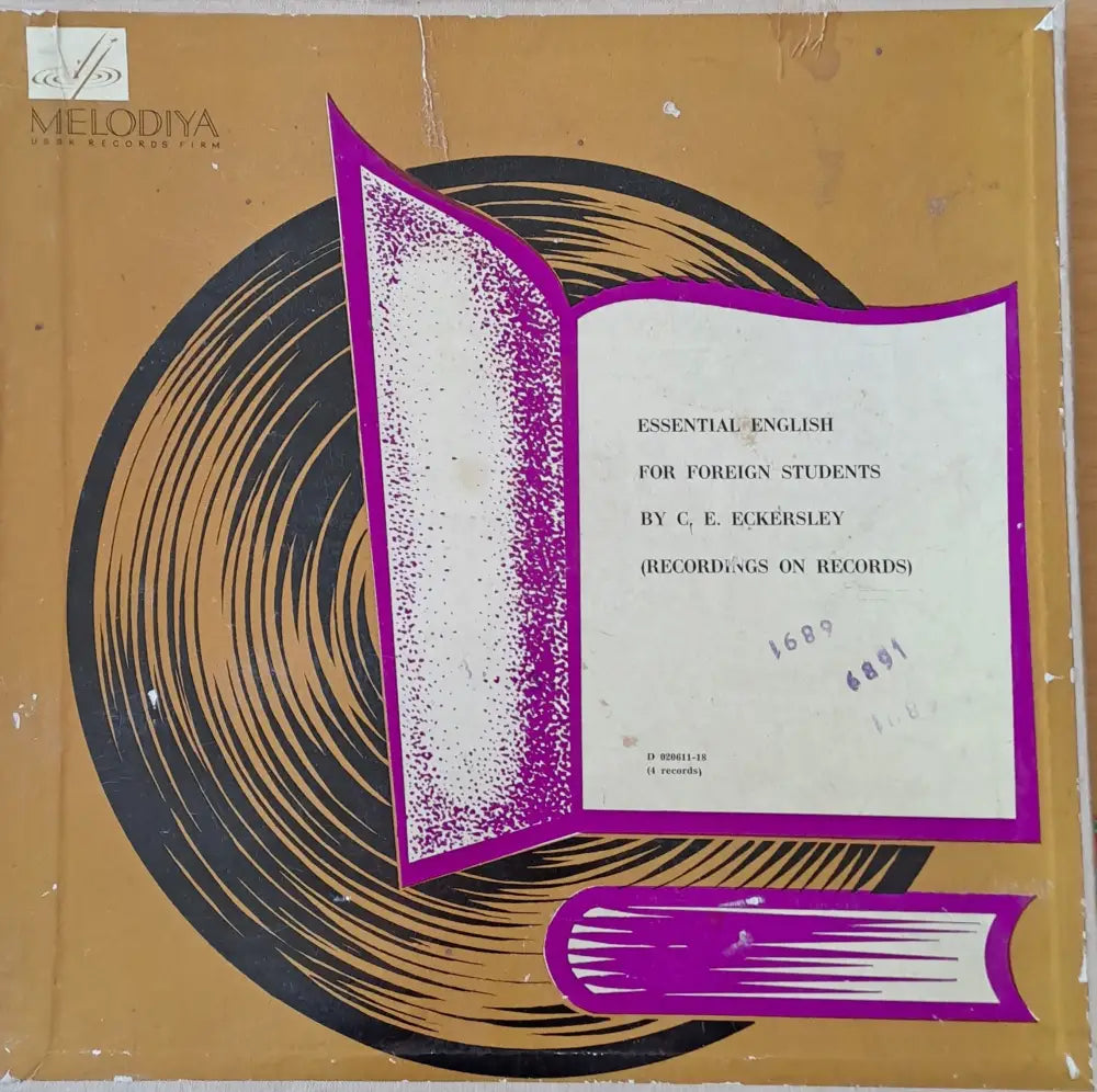 Essential English for foreign students by C. E. Eckersley (Recordings on records) - 4 плочи - antique