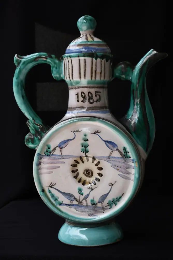 Голяма стомна-кумган. Гжель - СССР. - antique