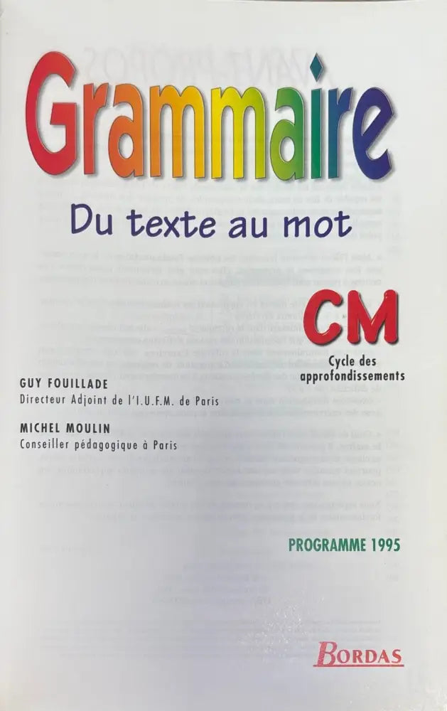 Grammaire du tehte au mot (1002) - Книга