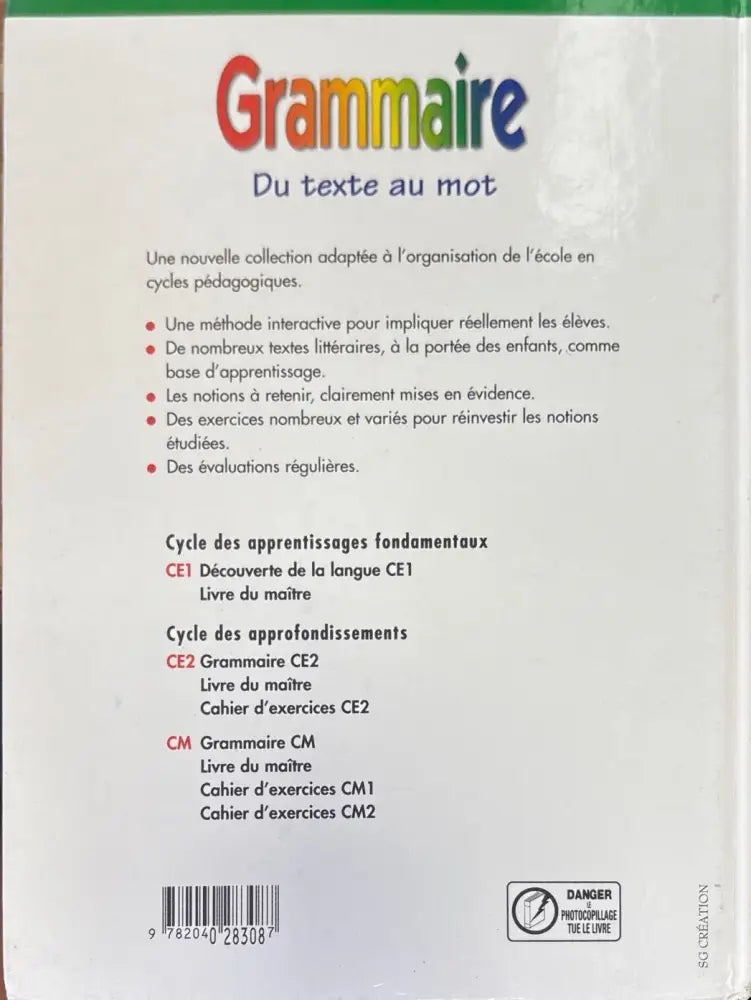 Grammaire du tehte au mot (1002) - Книга