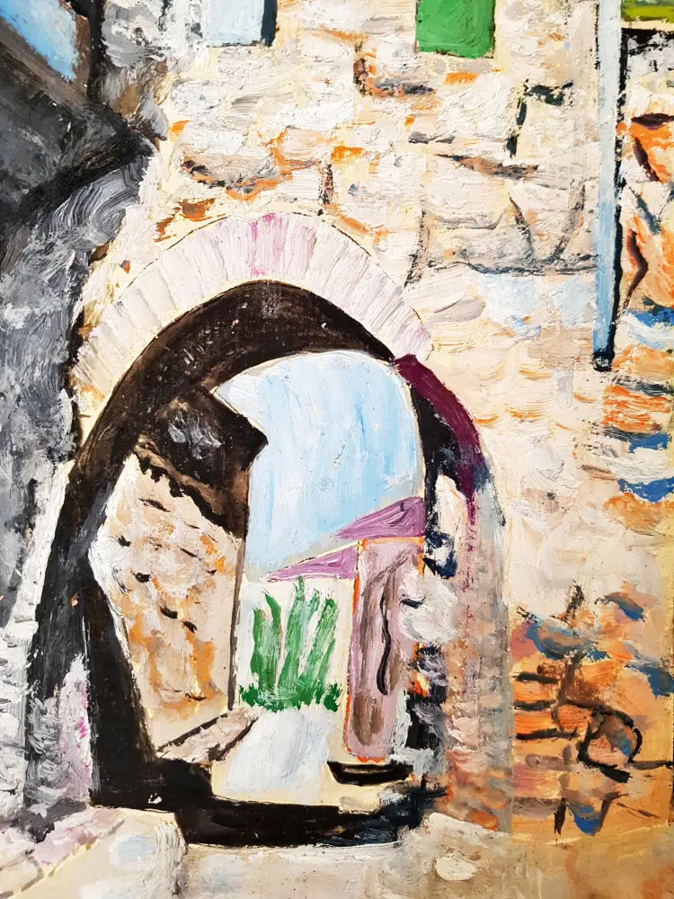 Хисар капис, Пловдив, масло от Д. Джорджева, 1994 година (1182) - Картина
