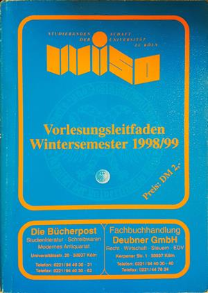 Vorlesungsleitfaden Wintersemester 1998/99 (4463)