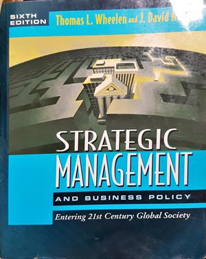 Strategic Management and Business Policy: Entering 21st Century Global Society (2252)