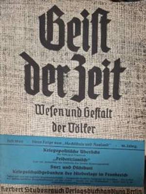 Geist der Zeit. Wesen und Gestalt der Völker. Heft 7, Juli 1940 (1137)