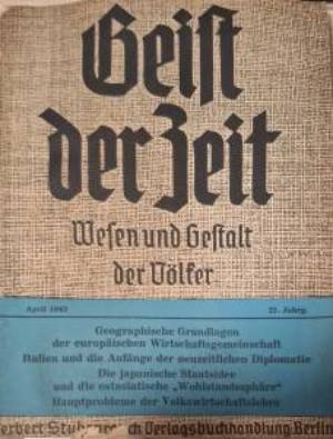 Geist der Zeit. Wesen und Gestalt der Völker. Heft 4, April 1943 (1139)