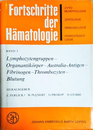Fortschritte der Hämatologie Band 3 - корица