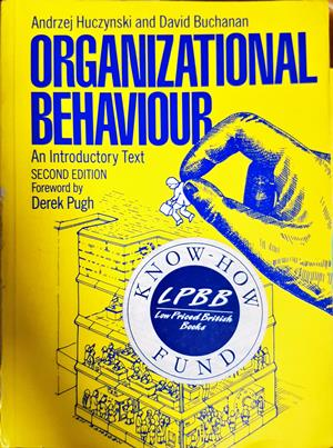 Organizational Behaviour: An Introductory Text (4454)