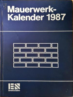 Mauerwerk-Kalender 1987 - Peter Funk