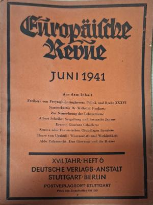 Europäische Revue Heft 6 Juni 1941 - корица