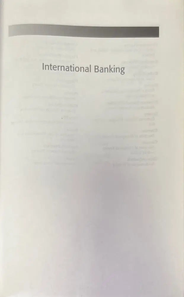 International banking - Книги