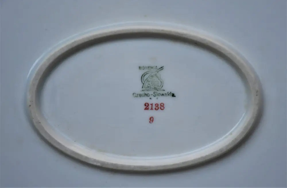 Историческа чиния/плато на ’Bohemia Ceramic Works’ - antique